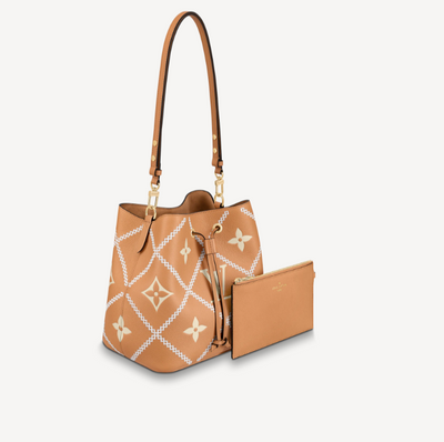 Louis Vuitton Tan Raffia Monogram Neonoe MM Bag – The Closet