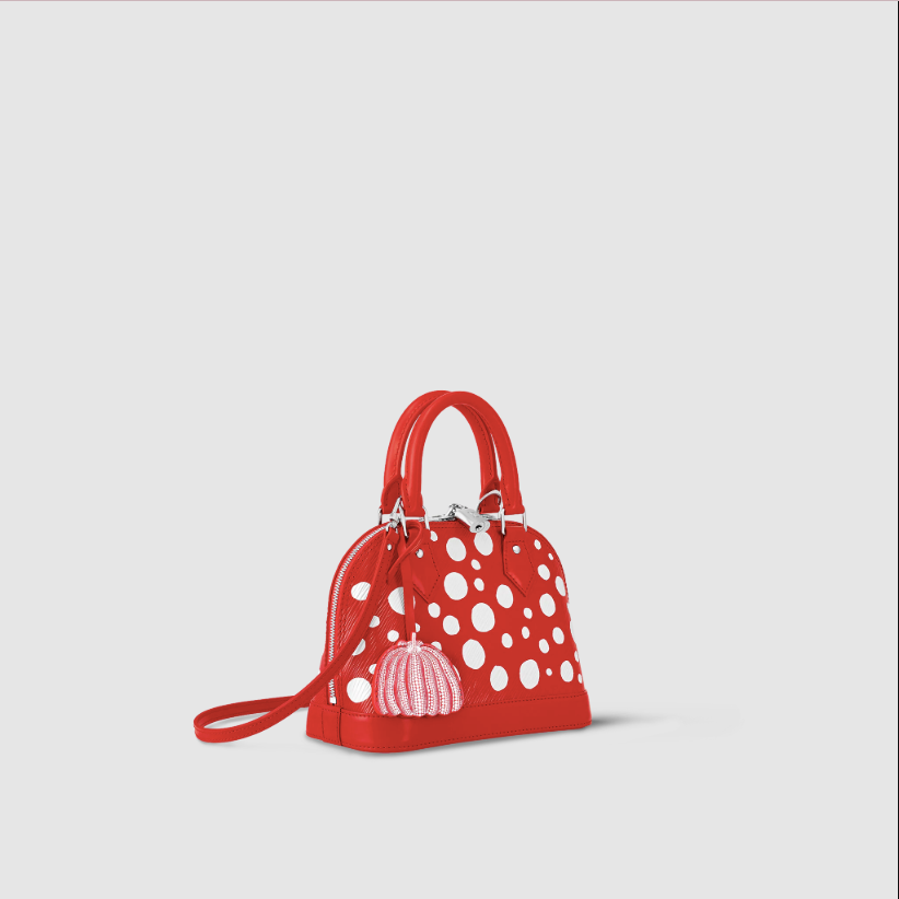 Louis Vuitton Red Epi Alma Top Handle Bag Medium