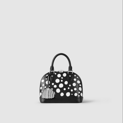 Louis Vuitton x Yayoi Kusama Nano Speedy Black/White in Grained