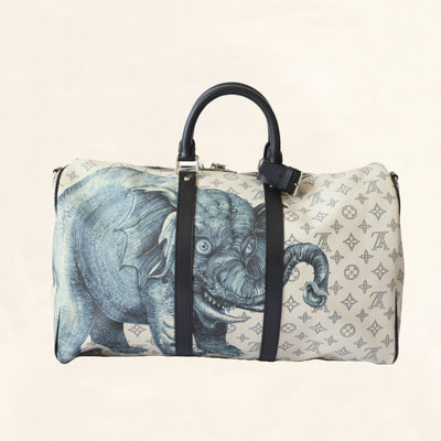 LOUIS VUITTON x Chapman Brothers, Keepall Bandouliere, Monogram