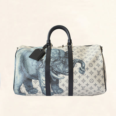 Louis Vuitton Bag Charm Illustre Damier Ebene Savane Chapman Brown in  Canvas with Silver-tone - US