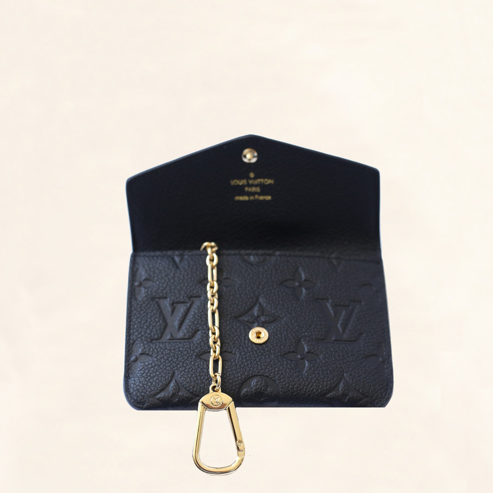 Key pouch cloth small bag Louis Vuitton Black in Cloth - 29831693