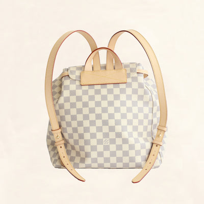 Louis Vuitton Sperone Mini Damier Azur White Canvas Backpack - MyDesignerly