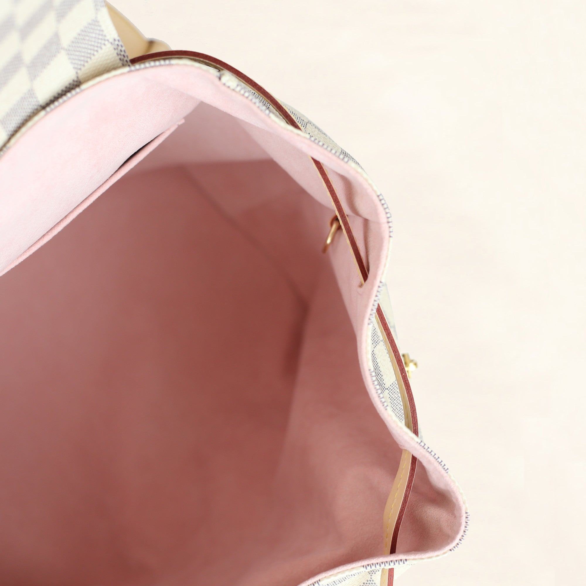 louis vuitton backpack pink inside Louis Vuitton | Canvas Damier Azur Sperone N41578