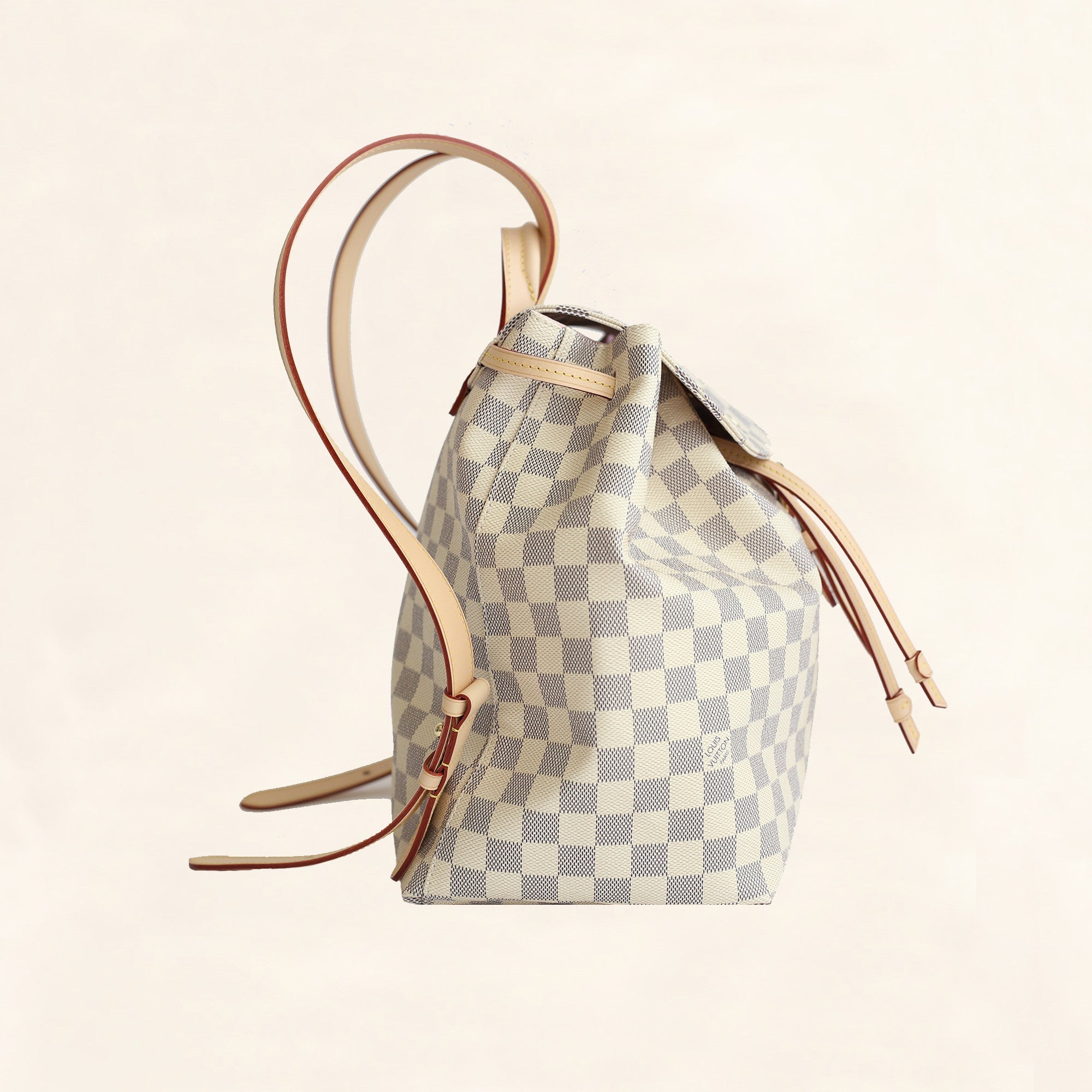 louis vuitton cinch backpack Louis Vuitton | Canvas Damier Azur Sperone N41578