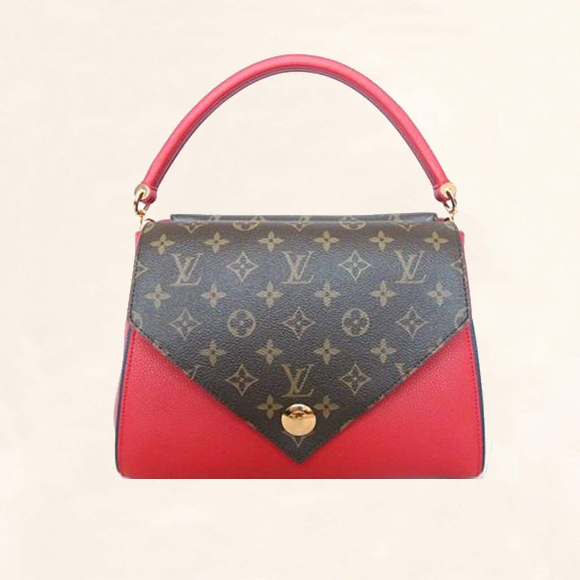 lv bag with red handles