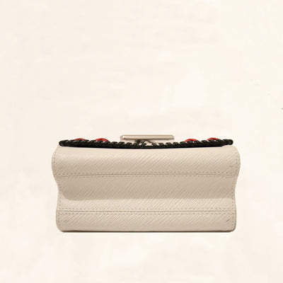 Louis Vuitton Epi Embroidered Twist PM White Leather Pony-style calfskin  ref.734308 - Joli Closet