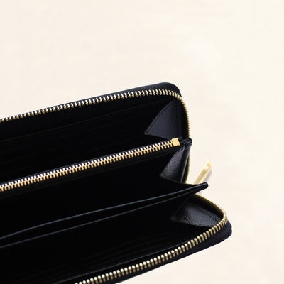 Louis Vuitton zippy wallet epi black ca5007