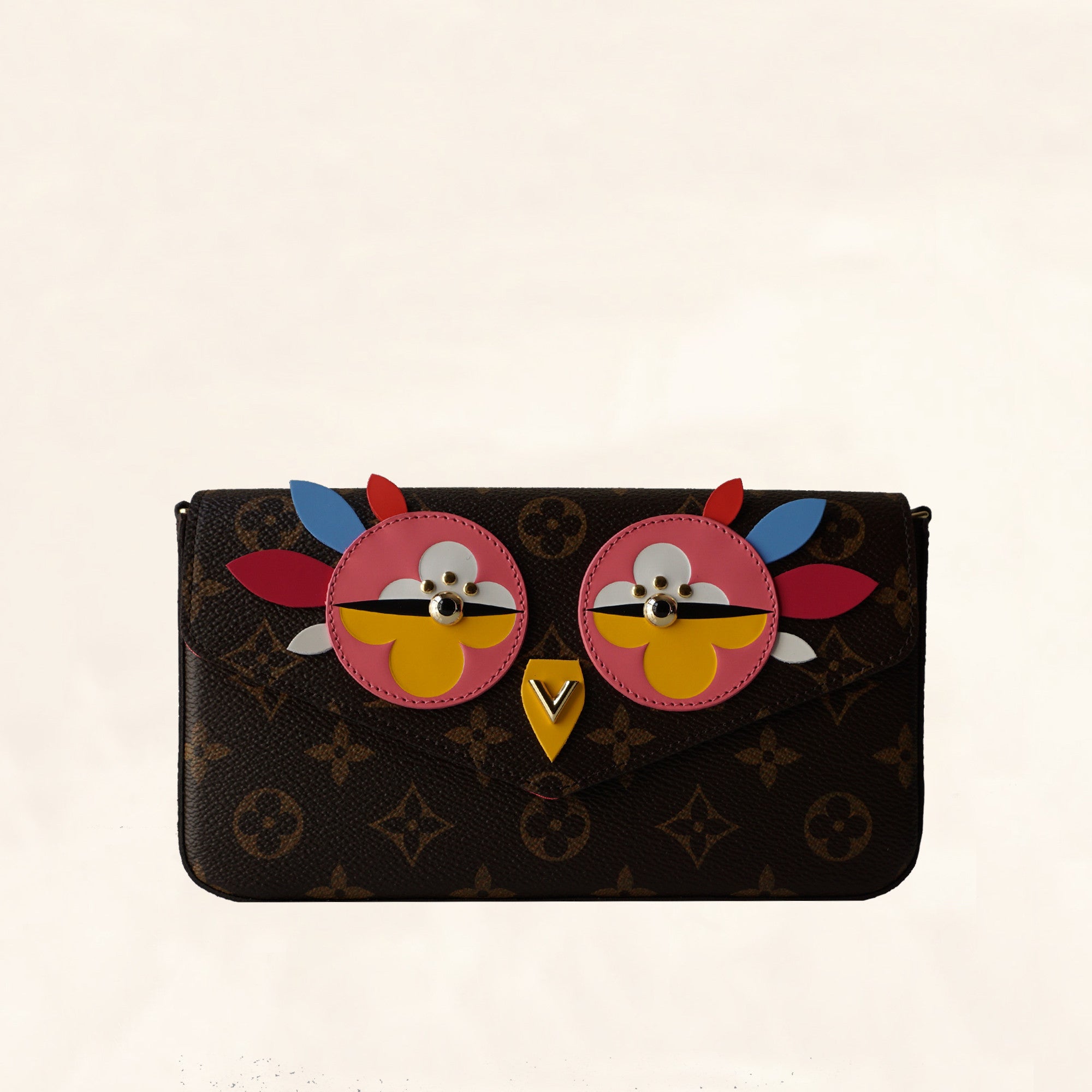 Louis Vuitton  Monogram Canvas Owl Pochette Felicie Chain Wallet