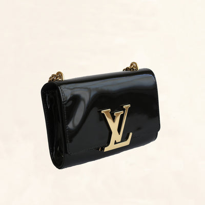 Louis Vuitton Patent Leather Clutch Beige