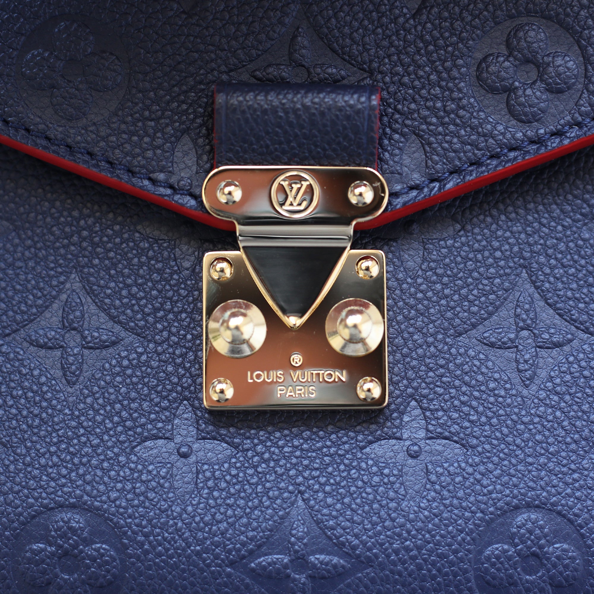 Louis Vuitton Surene MM Monogram Empreinte Navy Blue/Red For Women