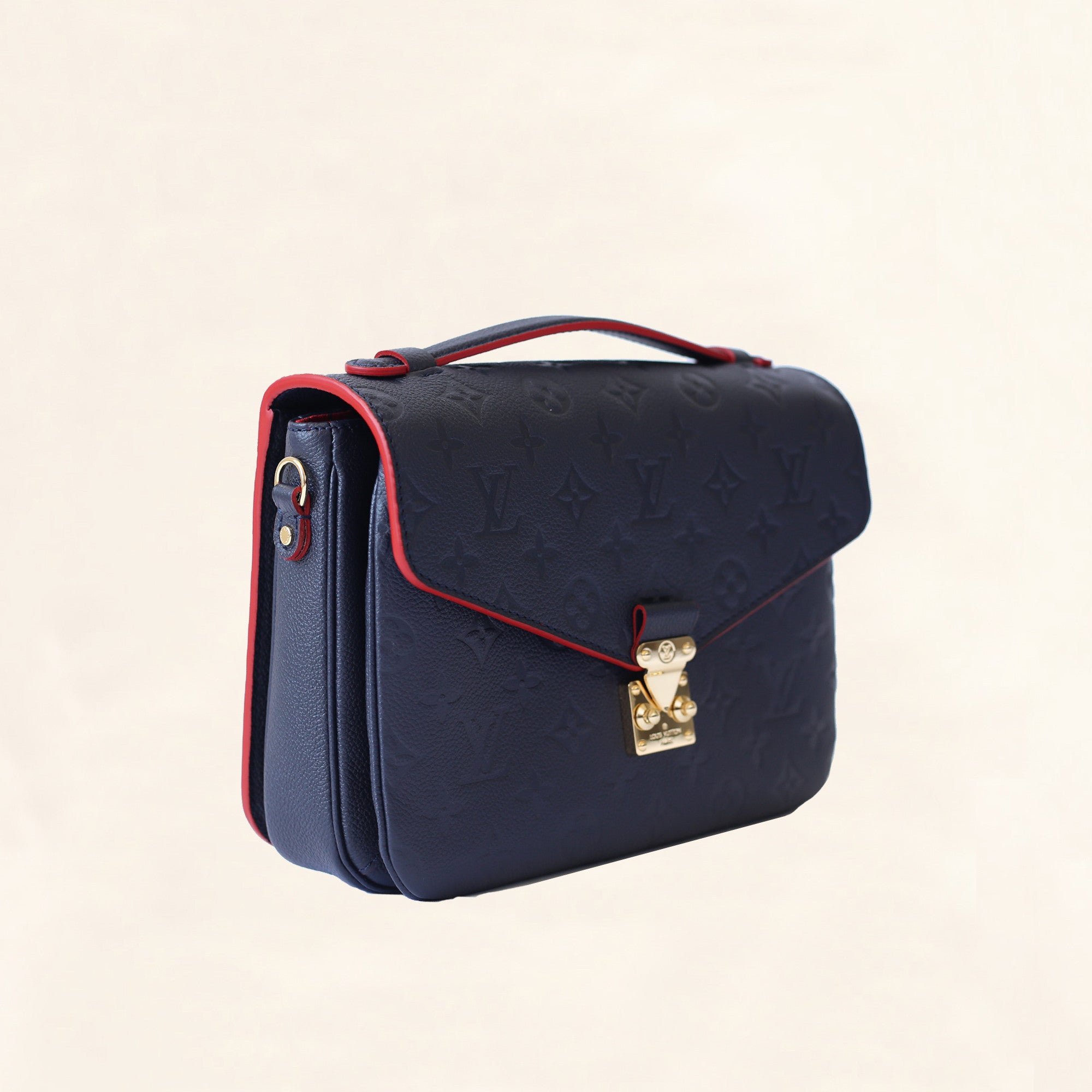 Louis Vuitton Neonoe MM Bag Monogram Empreinte Navy Red Leather | 3D model