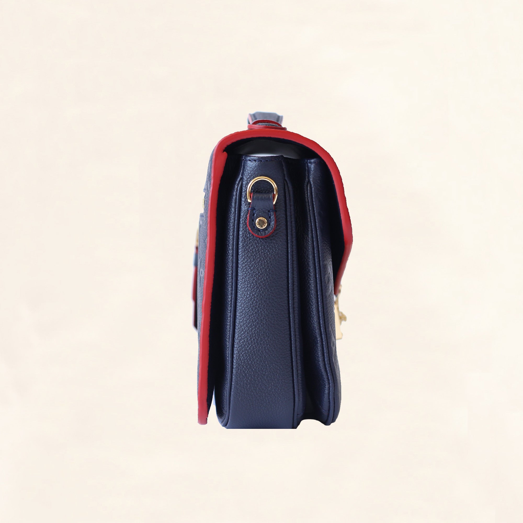 3D model Louis Vuitton Pochette Metis Bag Monogram Navy Blue Red VR / AR /  low-poly