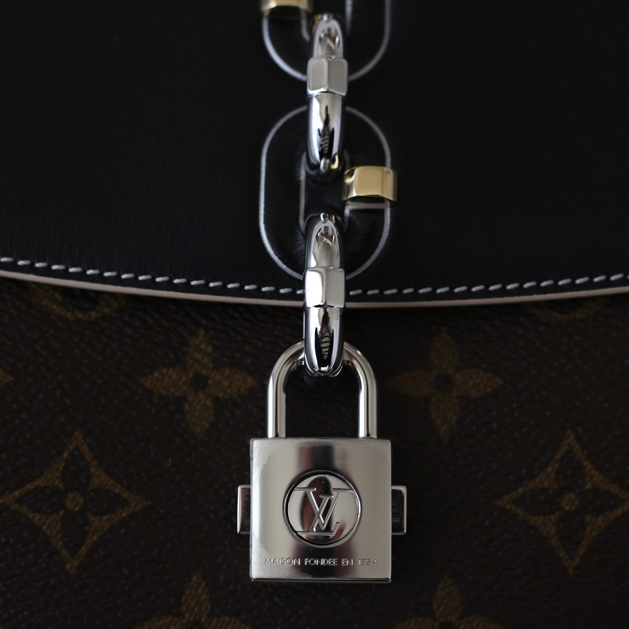 Louis Vuitton Calfskin Monogram Chain It Bag PM Black