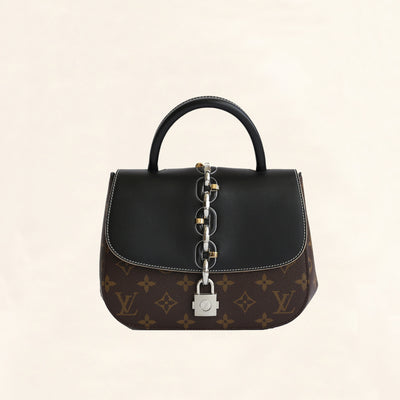Louis Vuitton Black, Blue, White, Silver And Brown Monogram Coated
