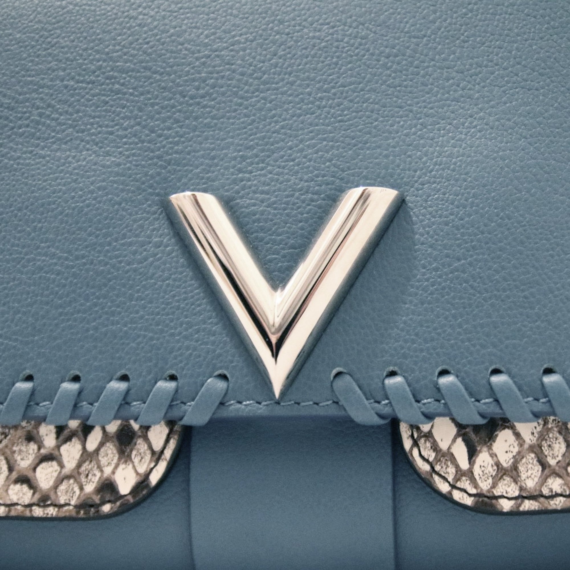 Louis Vuitton Blue Mini Python Twist Gold Hardware Available For