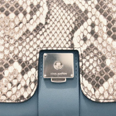 Petite malle python handbag Louis Vuitton Blue in Python - 25082367