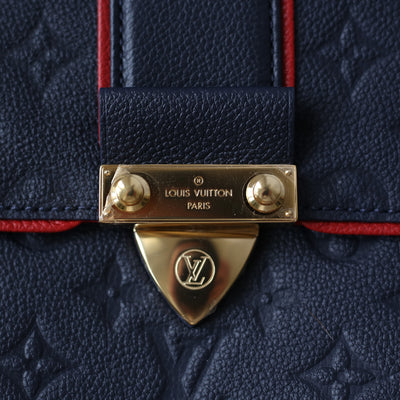 Louis Vuitton Marine Rouge Navy Blue Red Monogram Empreinte