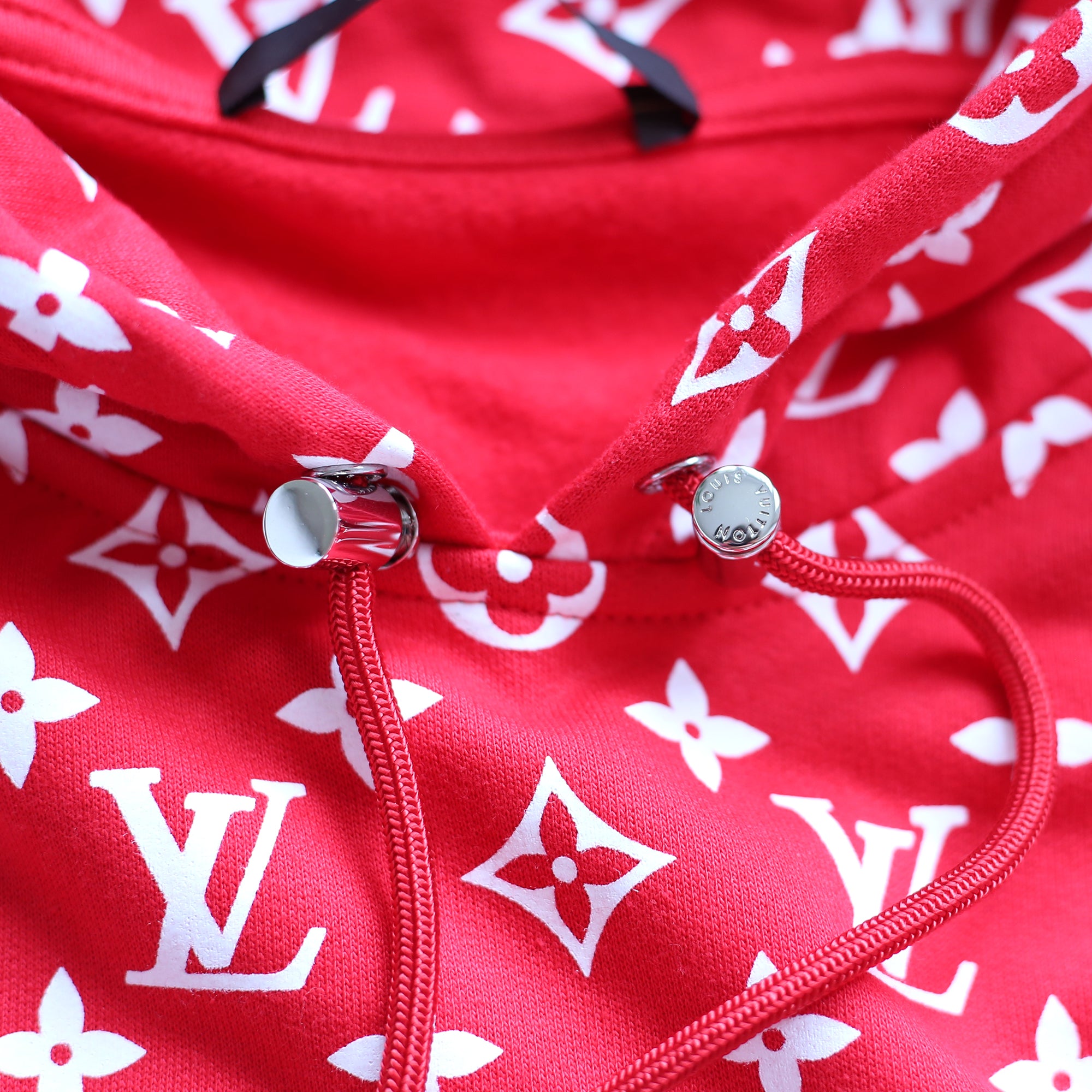 Supreme Louis Vuitton Monogram Red Hoodie - Tagotee