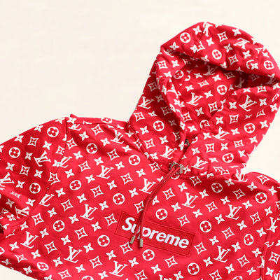 Lv supreme red hoodie Clearance