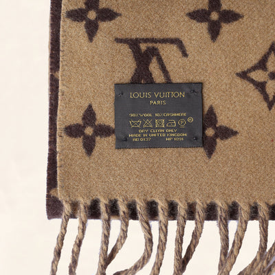 Louis Vuitton Supreme X Cashmere Brown Monogram Scarf - Brand New