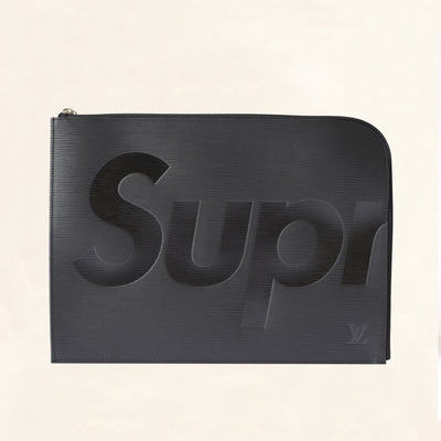 Louis Vuitton | Supreme Black Epi Pochette Jour | GM - The-Collectory