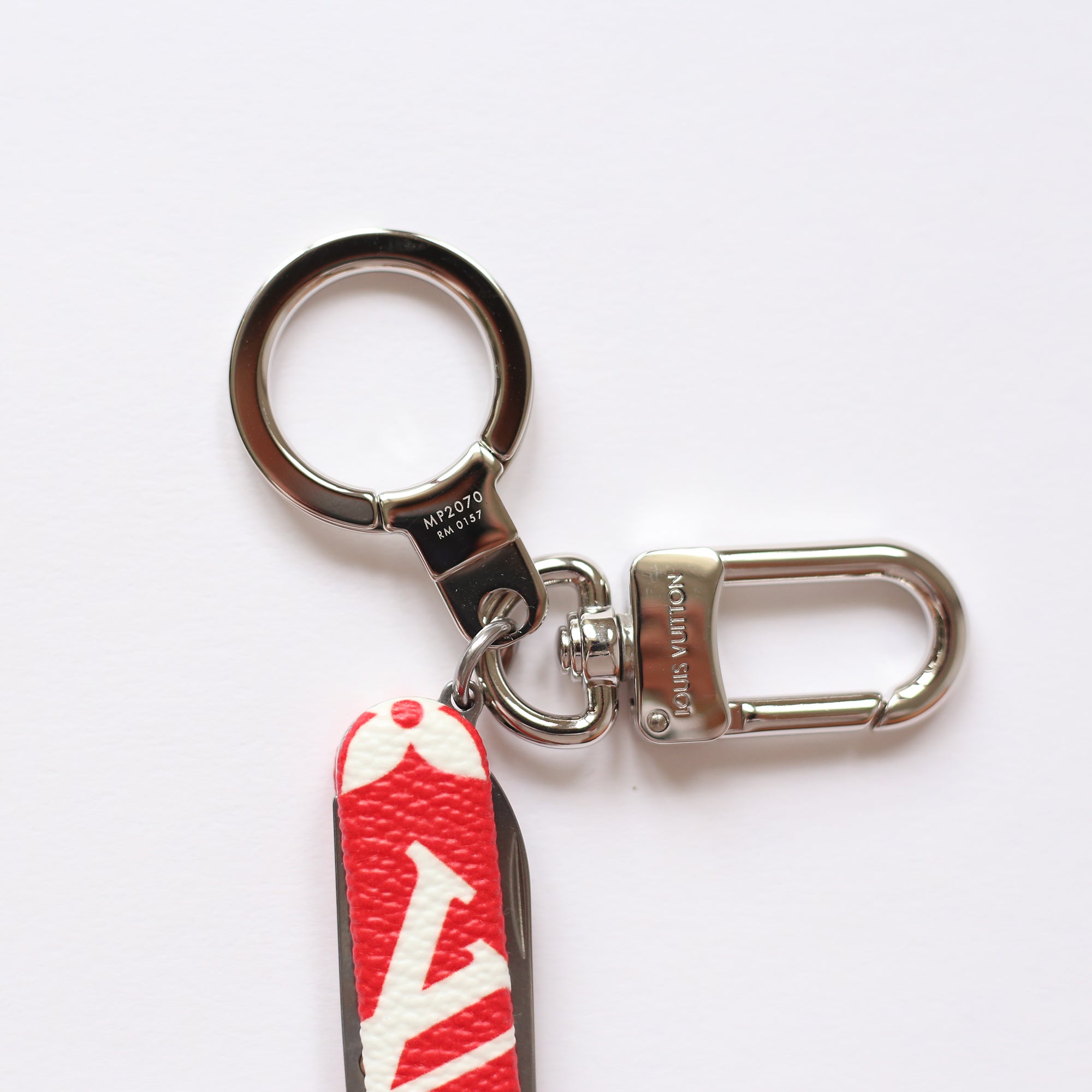 Pre-owned Supreme Louis Vuitton X Pocket Knife Key Chain Red