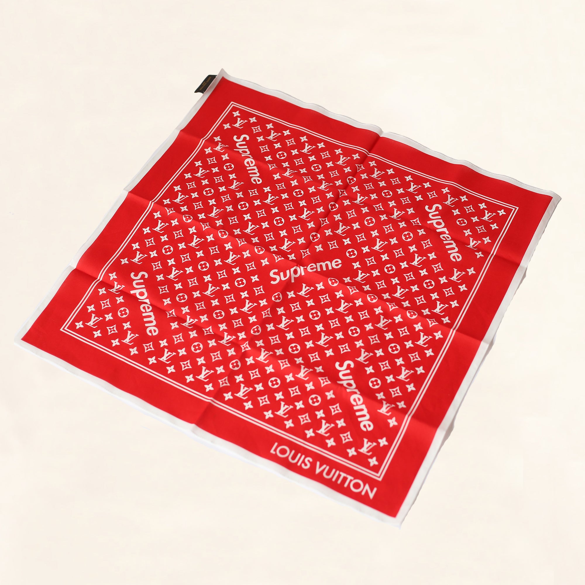 Supreme x Louis Vuitton LV Monogram Bandana Scarf RED RARE LIMITED JAPAN  ONLY