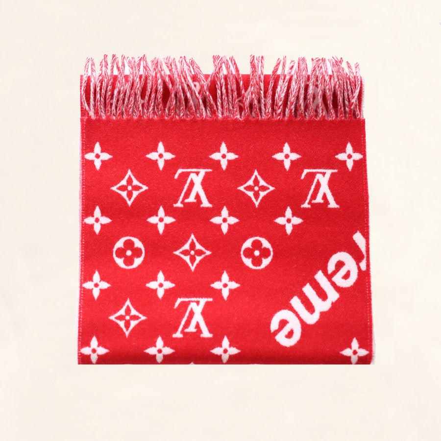 Louis Vuitton | Supreme Scarf | Red - The-Collectory 