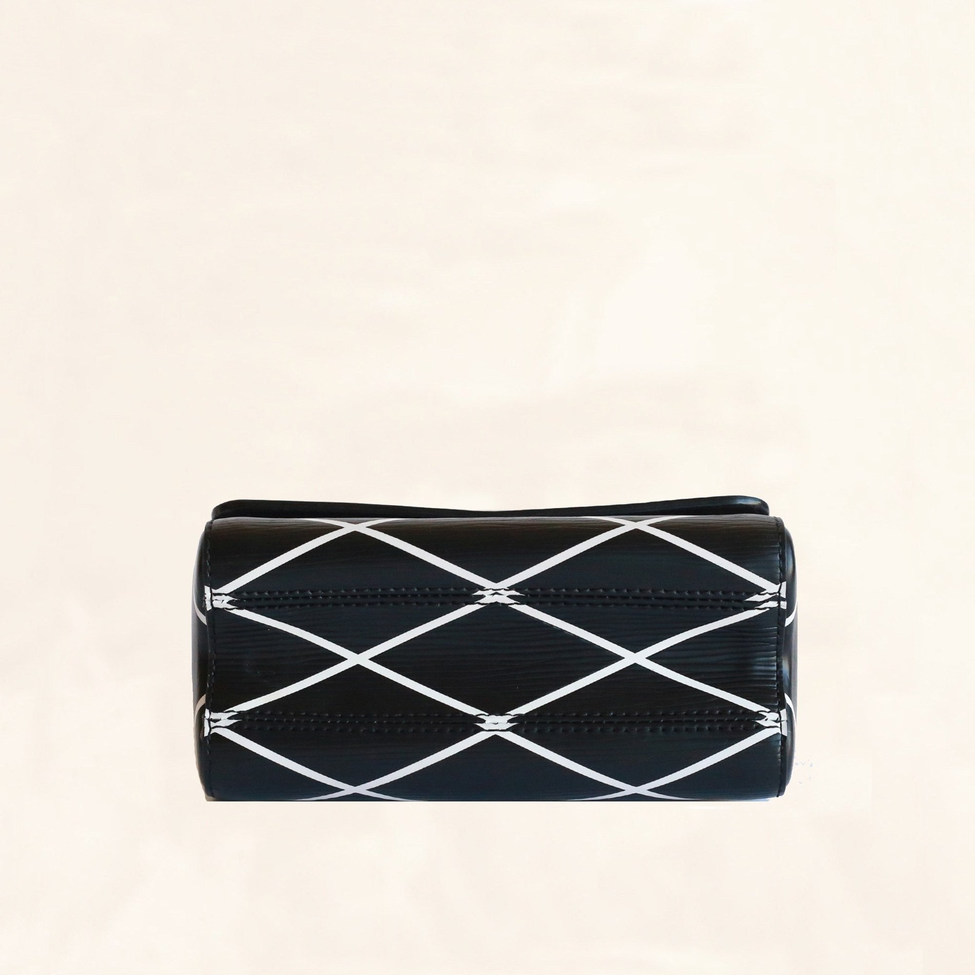 Louis Vuitton Black/White Malletage Epi Leather Twist PM Bag at