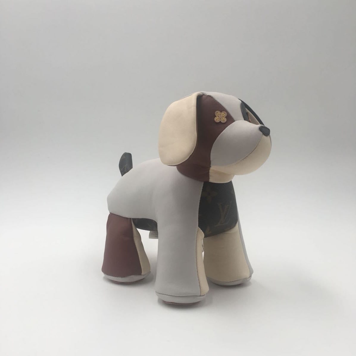 LOUIS VUITTON GI0251 Monogram Dudu-Oscar Dog Plush Doll  MonogramCanvas/Leather