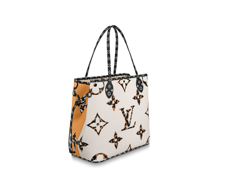 Louis Vuitton Giant Jungle Monogram Neverfull Ivoire with Pouch Louis Vuitton Giant Jungle Monogram Neverfull Ivoire with Pouch
