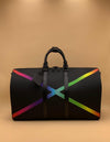 Louis Vuitton | Keepall Bandouliere 50 Black Taiga Rainbow Cross | M30345 - The-Collectory 