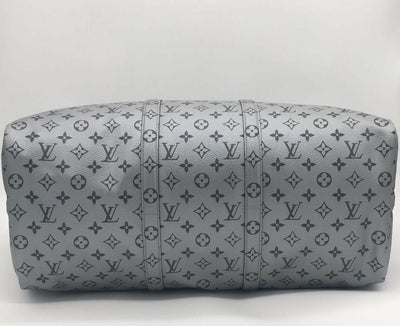Louis Vuitton Titanium Keepall 50 Silvery Polyester ref.871849