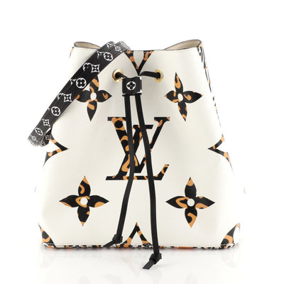 Louis Vuitton Neo Noe Bucket Bag Shoulder Tote Monogram Giant Jungle B –  Gaby's Bags