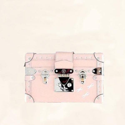 Petite malle leather handbag Louis Vuitton Pink in Leather - 32683754