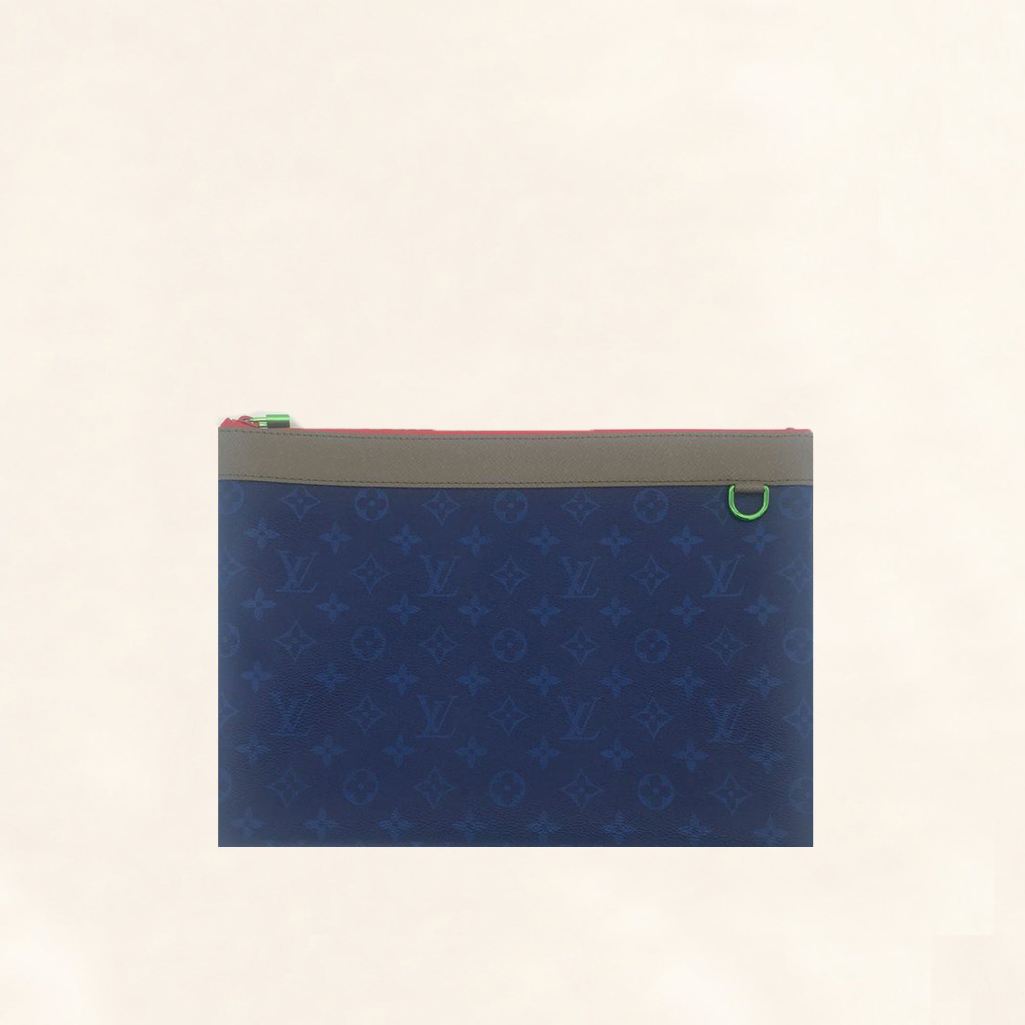 Louis Vuitton Pochette Apollo Monogram Pacific Taiga Blue in Coated  Canvas/Taiga Leather with Green Metallic - GB