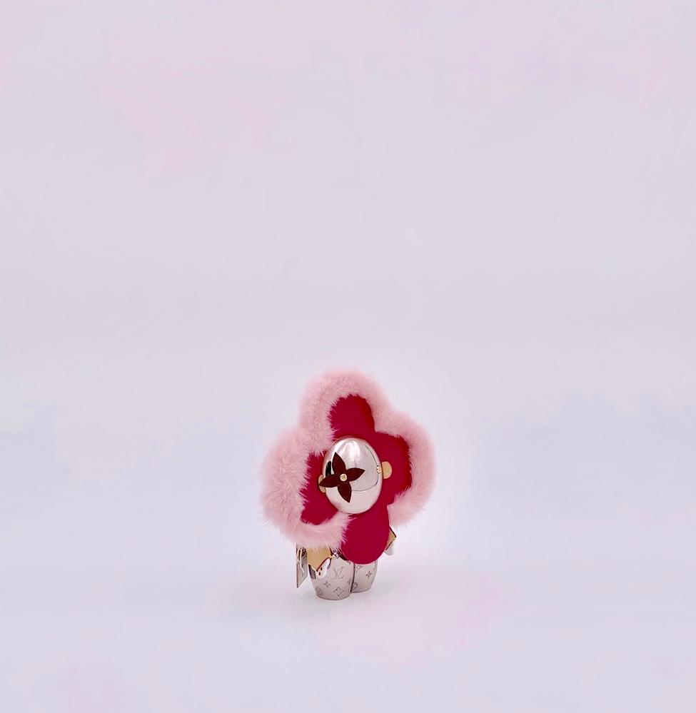 Louis Vuitton, Accessories, Louis Vuitton Trunk Eye Bear Bag Charm Pink  Fur