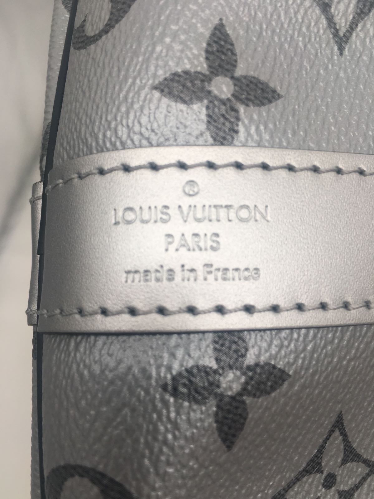 M43889 Louis Vuitton 2018 Keepall Bandoulière 50-Monogram Titanium