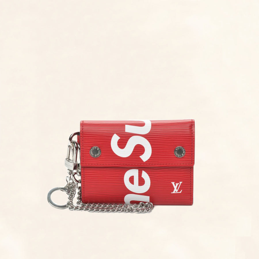 Louis vuitton supreme chain hot sale wallet