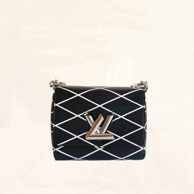 Black Louis Vuitton Epi week Twist Wallet on Chain Crossbody Bag
