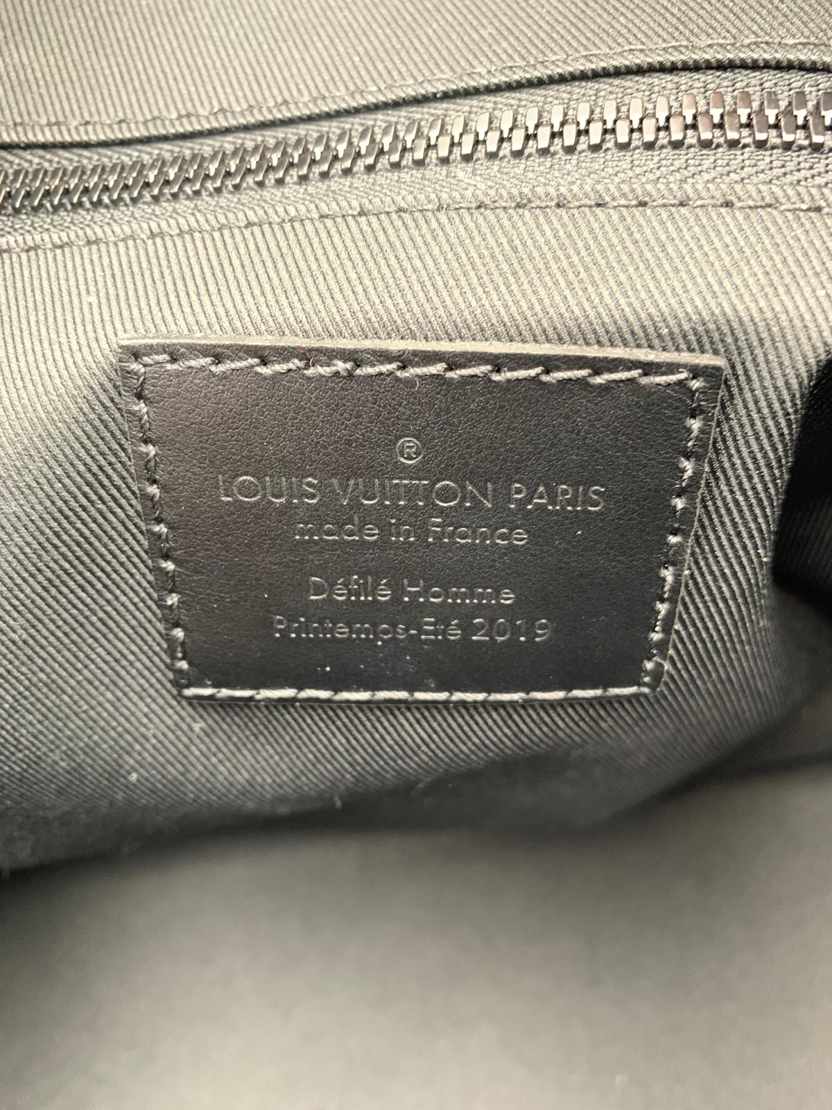Louis Vuitton Virgil Abloh White Monogram Empreinte Leather Utility Side Bag White Hardware, 2019 (Like New)