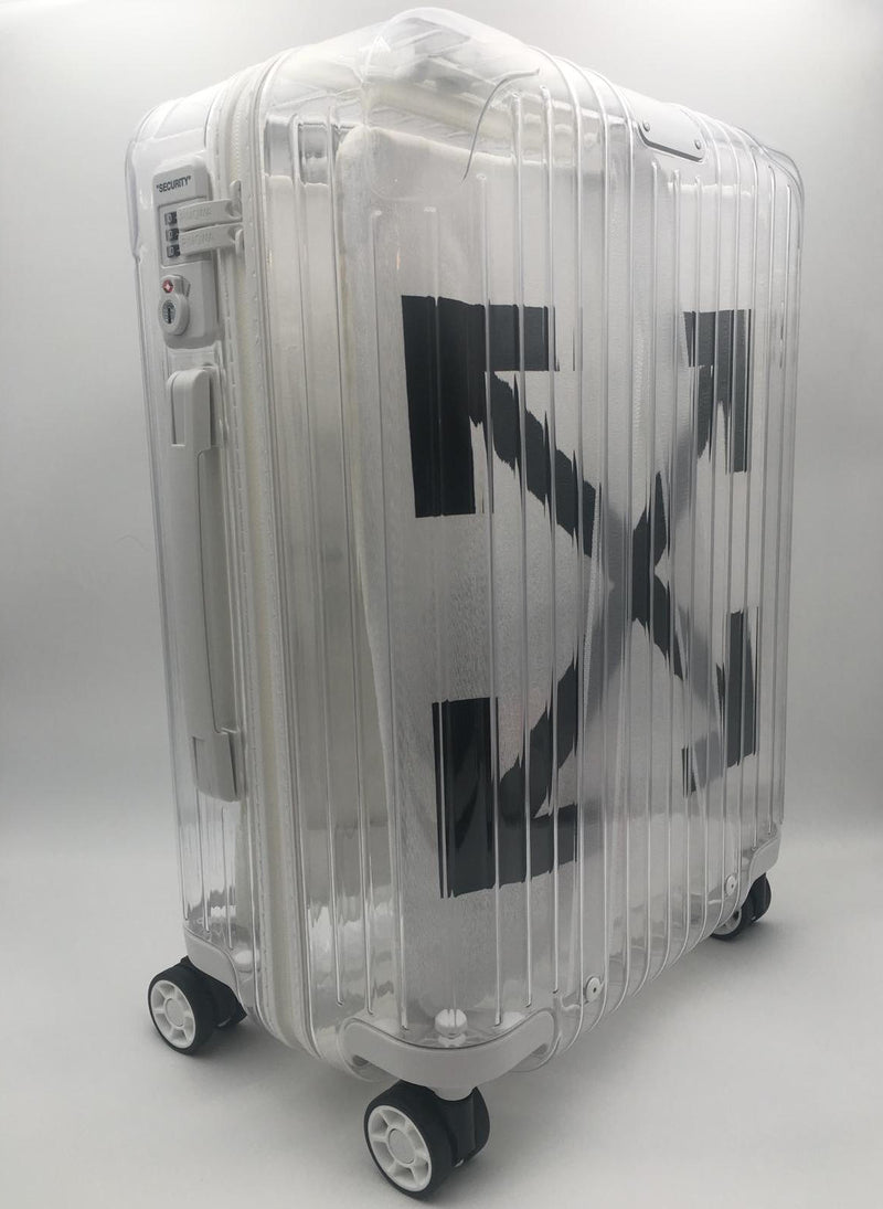 Off white discount transparent suitcase