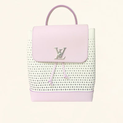 Louis Vuitton | Perforated Pink Calfskin Lockme Backpack | One-Size - The-Collectory