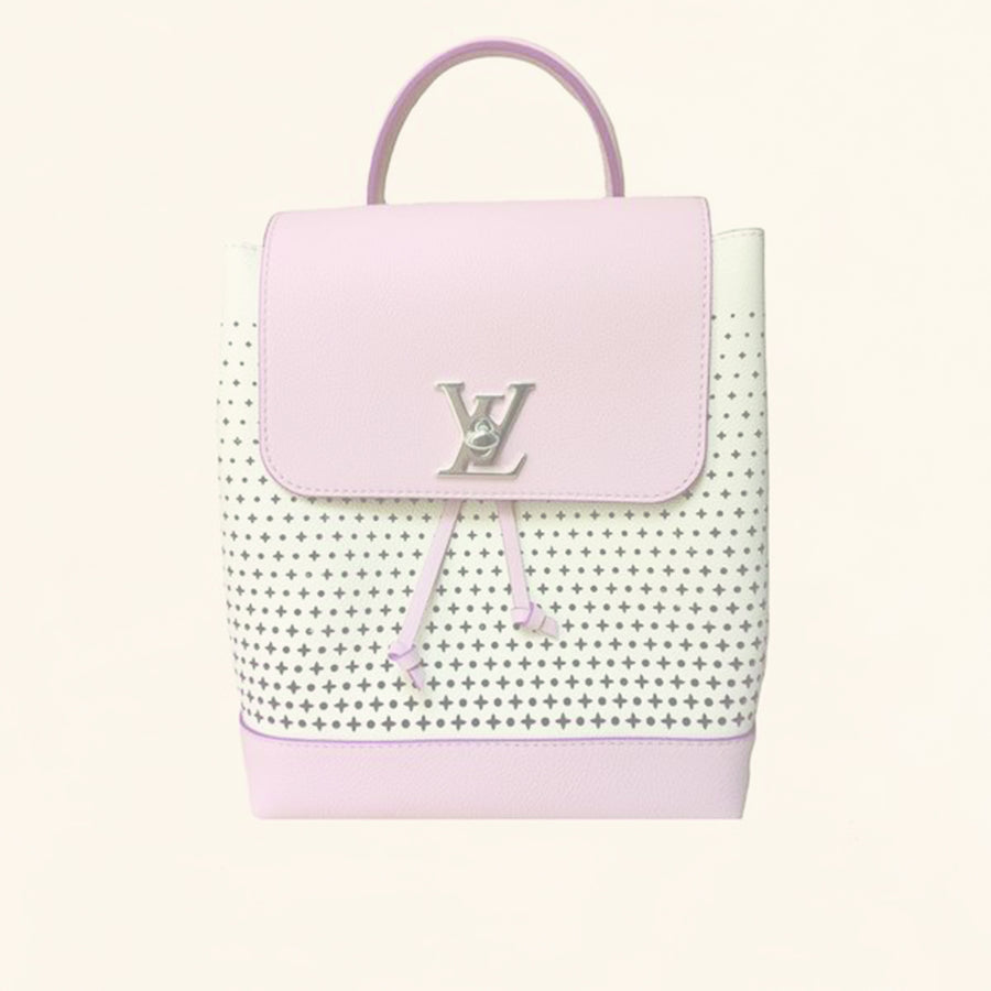 Louis Vuitton | Perforated Pink Calfskin Lockme Backpack | One-Size - The-Collectory 