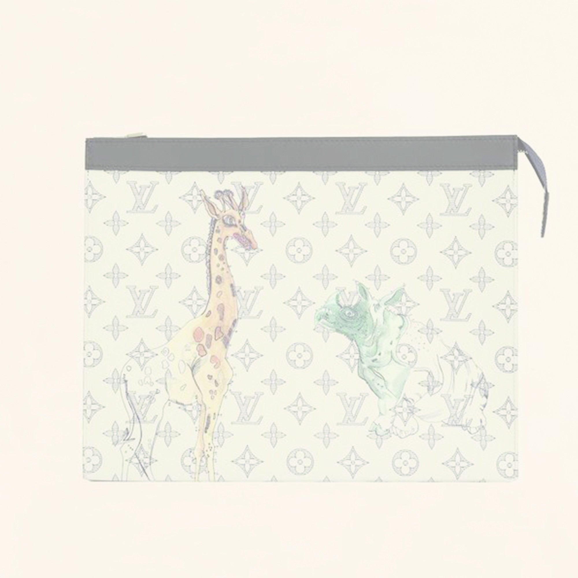 LOUIS VUITTON Limited Edition Monogram Mini Pochette Giraffe Small