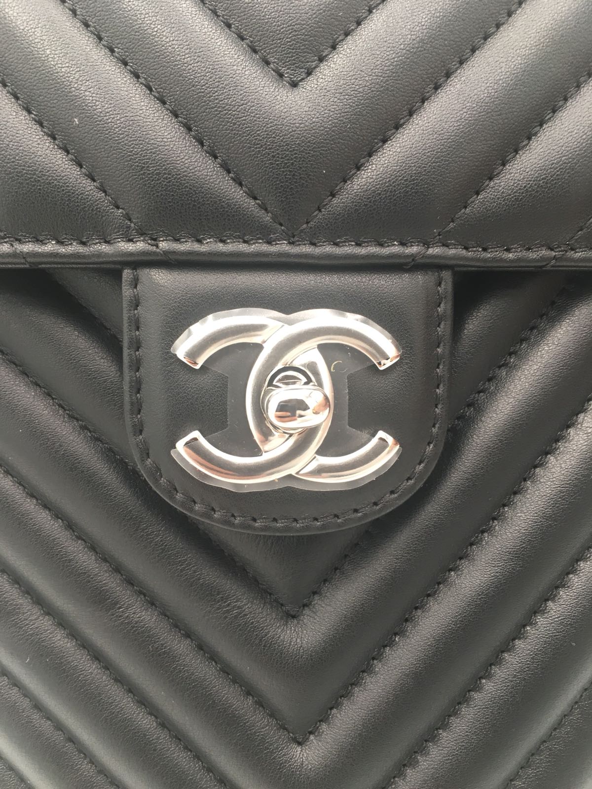 chanel chevron leather backpack Chanel | Chevron Urban Spirit Backpack with Silver Hardware