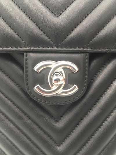 Chanel  Chevron Urban Spirit Backpack with Silver Hardware