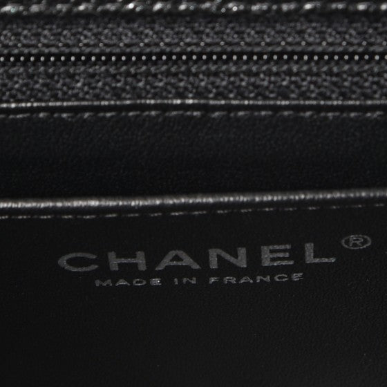 Chanel Caviar Quilted Mini Wallet on Chain Woc Black