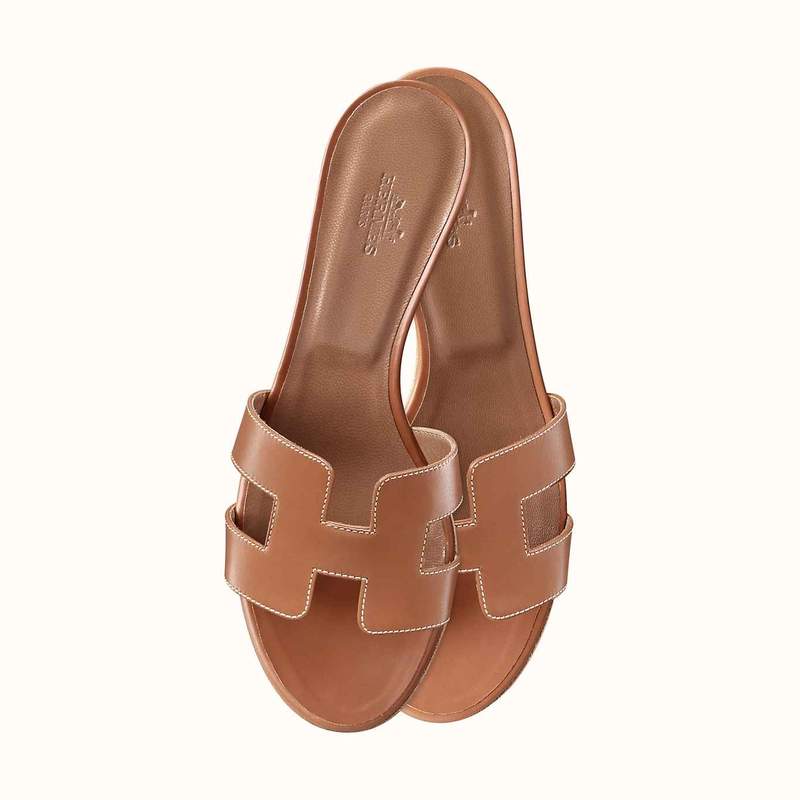 Hermes Gold Caramel Oasis Sandal - The-Collectory